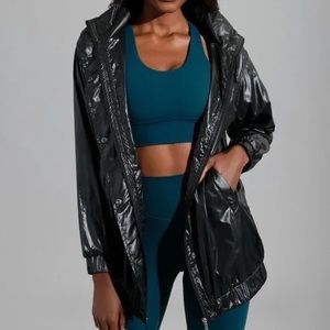 BUFFBUNNY Elemental Black Long Windbreaker Jacket - XS